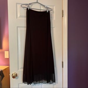 Long Flowy black chiffon skirt sz 4